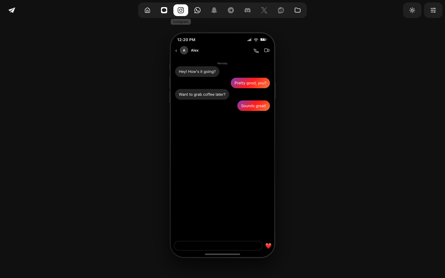 DMForge - Instagram DM view